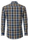Produktbild fr 'REDMOND Casual Modern Fit Hemd Langarm New Kent Kragen Karo braun'