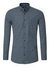 Produktbild fr 'REDMOND Casual Modern Fit Hemd Langarm Button Down Kragen Muster blau'