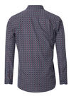 Produktbild fr 'REDMOND Casual Modern Fit Hemd Langarm Button Down Kragen Muster dunkelblau'