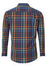 Produktbild fr 'REDMOND Casual Modern Fit Hemd Langarm Button Down Kragen Karo blau'
