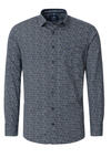 Produktbild fr 'REDMOND Casual Modern Fit Hemd Langarm New Kent Kragen Muster blau'