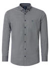 Produktbild fr 'REDMOND Casual Modern Fit Hemd Langarm Button Down Kragen Muster braun'