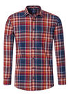 Produktbild fr 'REDMOND Casual Modern Fit Hemd Langarm New Kent Kragen Karo rot'