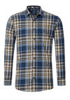 Produktbild fr 'REDMOND Casual Modern Fit Hemd Langarm New Kent Kragen Karo blau'