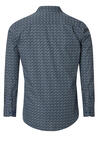 Produktbild fr 'REDMOND Casual Comfort Fit Hemd Langarm Button Down Kragen Muster blau'