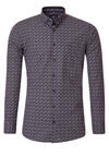 Produktbild fr 'REDMOND Casual Comfort Fit Hemd Langarm Button Down Kragen Muster dunkelblau'