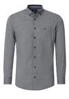 Produktbild fr 'REDMOND Casual Comfort Fit Hemd Langarm Button Down Kragen Muster braun'