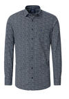 Produktbild fr 'REDMOND Casual Comfort Fit Hemd Langarm New Kent Kragen Muster blau'