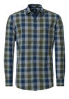 Produktbild fr 'REDMOND Casual Comfort Fit Hemd Langarm New Kent Kragen Karo grn'
