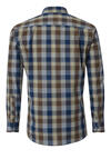 Produktbild fr 'REDMOND Casual Comfort Fit Hemd Langarm New Kent Kragen Karo braun'