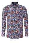 Produktbild fr 'REDMOND Casual Comfort Fit Hemd Langarm Button Down Kragen Muster rot'