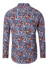 Produktbild fr 'REDMOND Casual Comfort Fit Hemd Langarm Button Down Kragen Muster rot'