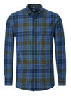 Produktbild fr 'REDMOND Casual Comfort Fit Hemd Langarm New Kent Kragen Flanell Karo grn'