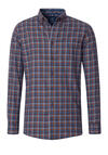 Produktbild fr 'REDMOND Casual Comfort Fit Hemd Langarm Button Down Kragen Flanell Karo braun'