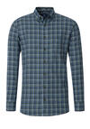 Produktbild fr 'REDMOND Casual Comfort Fit Hemd Langarm Button Down Kragen Flanell Karo grn'