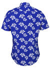 Produktbild fr 'SEIDENSTICKER Shaped Hemd Halbarm New Kent Kragen Muster blau'