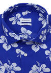 Produktbild fr 'SEIDENSTICKER Shaped Hemd Halbarm New Kent Kragen Muster blau'