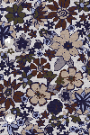 Produktbild fr 'SEIDENSTICKER Regular Hemd Langarm New Kent Kragen Leinen Blumenmuster braun'