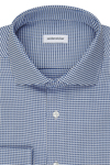 Produktbild f�r 'SEIDENSTICKER Shaped Hemd Langarm Haifischkragen Muster blau'