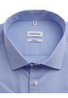 Produktbild fr 'SEIDENSTICKER Regular Hemd Halbarm Basic Kent Kragen Fil  Fil hellblau'