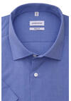 Produktbild fr 'SEIDENSTICKER Modern Hemd Halbarm Basic Kent Kragen Fil  Fil blau'