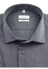 Produktbild fr 'SEIDENSTICKER Regular Hemd Halbarm Basic Kent Kragen Fil a Fil grau'