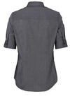 Produktbild fr 'SEIDENSTICKER Slim Fit Bluse Halbarm offener Kragen Fil a Fil dunkelgrau'