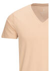 Produktbild fr 'SEIDENSTICKER T-Shirt Halbarm V-Ausschnitt beige'