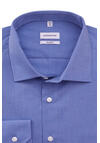 Produktbild fr 'SEIDENSTICKER Shaped Hemd Langarm New Kent Kragen Fil  Fil blau'