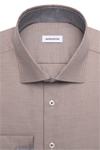 Produktbild f�r 'SEIDENSTICKER Slim Hemd Langarm New Kent Kragen Struktur braun'