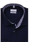 Produktbild fr 'SEIDENSTICKER Shaped Hemd Langarm Haifischkragen Popeline navy'