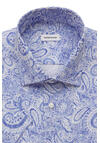 Produktbild fr 'SEIDENSTICKER Regular Fit Hemd Halbarm New Kent Kragen Muster blau'