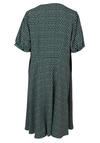 Produktbild fr 'TOMMY HILFIGER Curve Midi Kleid Kurzarm V-Ausschnitt Muster Grn'