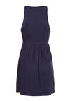 Produktbild fr 'TOMMY JEANS rmelloses Kleid Rundhals Front-Logo-Print nachtblau'
