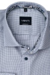 Produktbild fr 'VENTI Modern Fit Hemd super langer Arm New Kent Kragen Twill Muster blau'