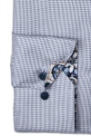 Produktbild fr 'VENTI Modern Fit Hemd super langer Arm New Kent Kragen Twill Muster blau'