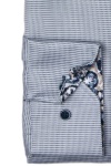 Produktbild fr 'VENTI Modern Fit Hemd super langer Arm Button Down Kragen Dobby Muster blau'