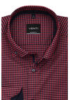 Produktbild fr 'VENTI Modern Fit Hemd Langarm Button Down Kragen Karo rot'