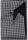 Produktbild fr 'VENTI Modern Fit Hemd Langarm Button Down Kragen Karo schwarz'