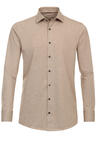 Produktbild fr 'VENTI Modern Fit Hemd Langarm Haifischkragen Jersey Stretch beige'