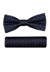 Produktbild f�r 'VENTI Fliege + Einstecktuch Set Muster blau'