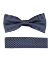 Produktbild f�r 'VENTI Fliege + Einstecktuch Set Muster blau'