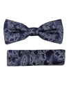 Produktbild f�r 'VENTI Fliege + Einstecktuch Set Muster blau'