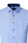Produktbild f�r 'VENTI Comfort Fit Hemd Langarm Button Down Kragen Muster hellblau'