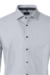 Produktbild f�r 'VENTI Comfort Fit Hemd Langarm New Kent Kragen Muster grau'