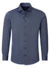 Produktbild f�r 'VENTI Modern Fit Hemd Langarm Haifischkragen Jerseyflex Stretch Muster blau'