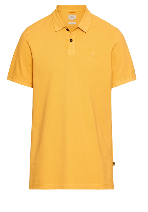 CAMEL ACTIVE Poloshirt Halbarm geknöpfter Polokragen Pique apricot
