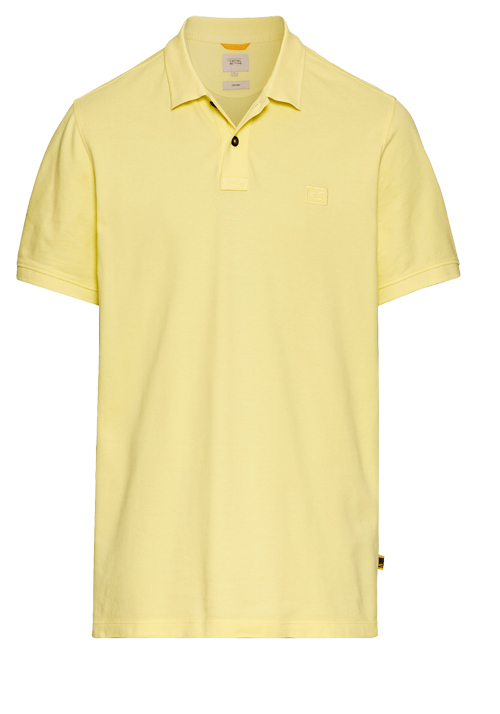CAMEL ACTIVE Poloshirt Halbarm geknöpfter Polokragen Pique gelb