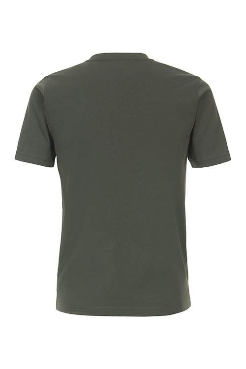 CASAMODA T-Shirt mit Rundhals reine Baumwolle oliv