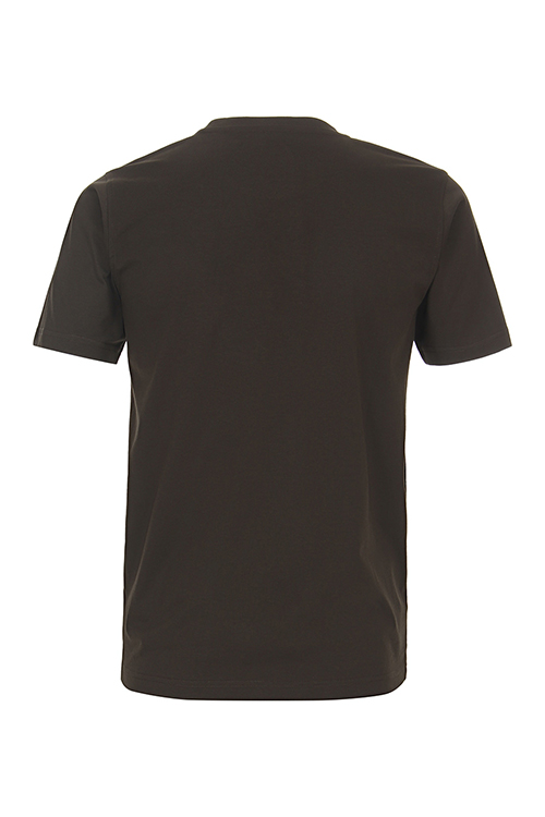 CASAMODA T-Shirt mit Rundhals reine Baumwolle braun